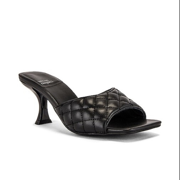 Jeffrey Campbell Shoes - Jeffrey Campbell Mr Big Quilted Slide Sandal Kitten Heel